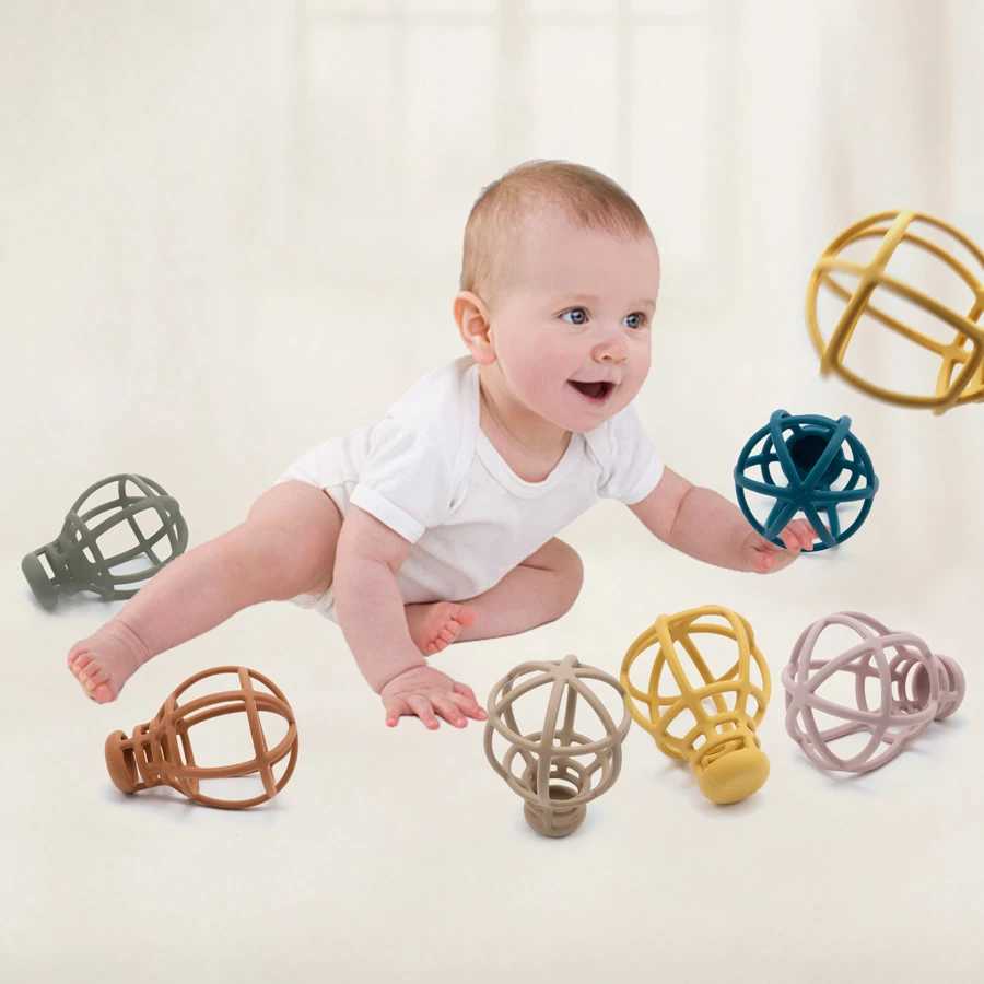 Food Grade Silicone Hot Air Balloon Shape Baby Toys Teething Infant Chewing Toy Rodent Baby Accessories G251125
