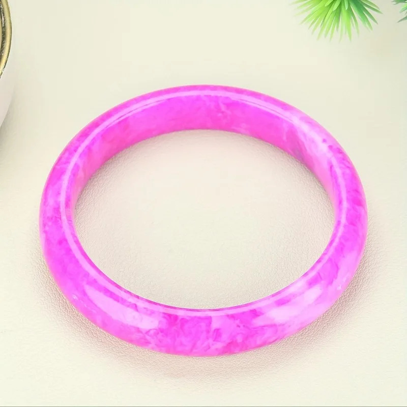 Stylish Ethnic Style Cherry Blossom Powder Bracelet Holiday Gift 250424