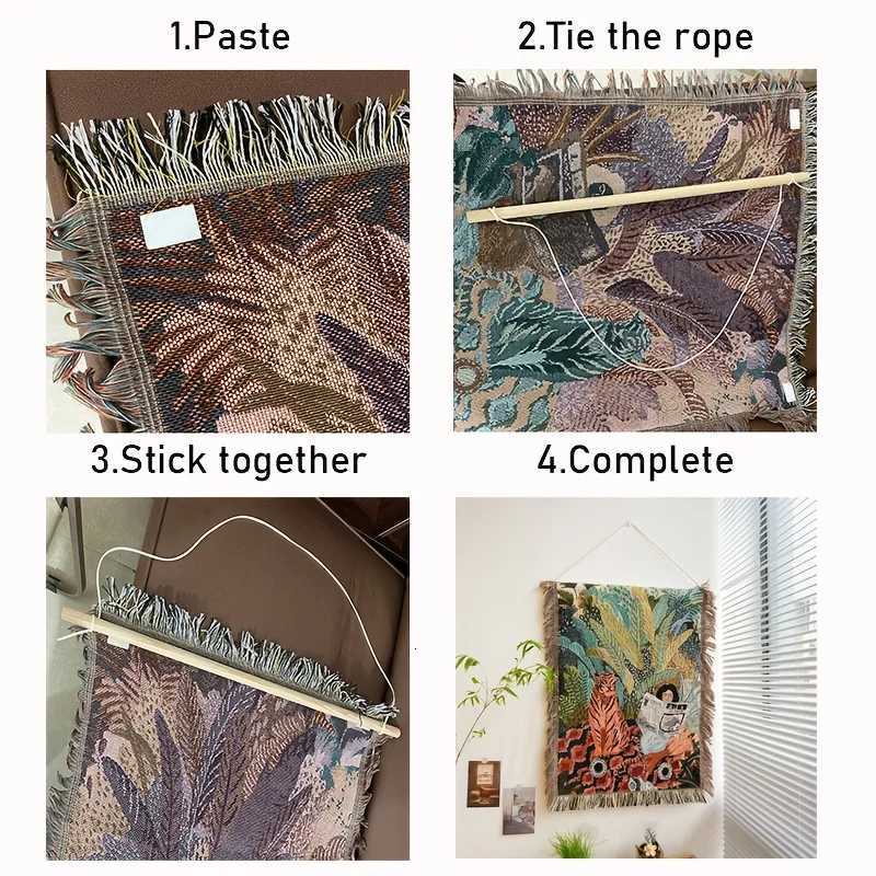 Bohemian Tapestry Blanket with Hanging Decor For Wall Desk Entrance Multi-Use Art PieceM251125