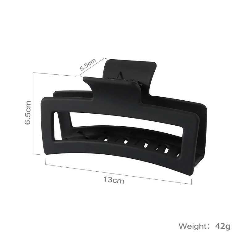 13CM Oversized Solid Color Square Frosted Shark Clip for Thick Hair Women Girls - Hot Sale Fashion Hair Accessories Y250707
