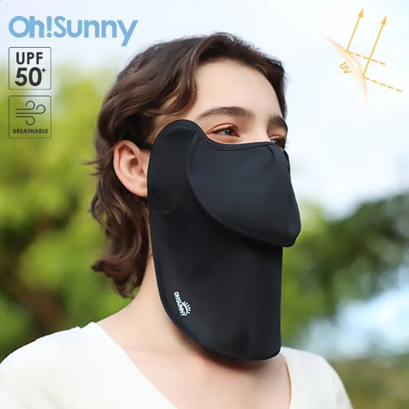 OhSunny Face Mask Protector Anti-UV Women Summer Sun Protective Scarf with Neck UPF2000 Soft Breathable Washable for Outdoors 250424