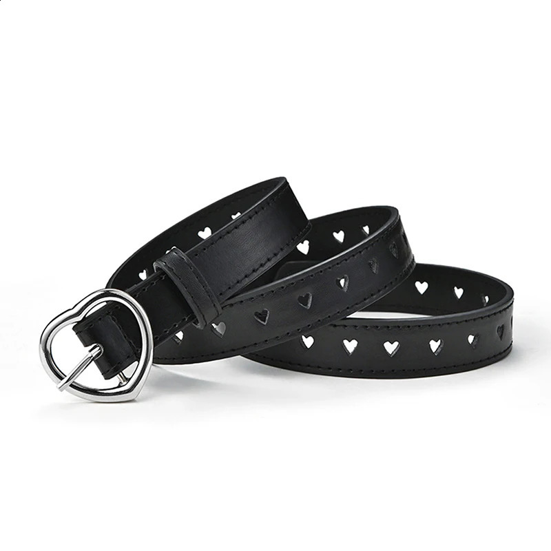 Ins style skeleton with womens love buckle simple version fashionable and personalized with the same denim strap 250422