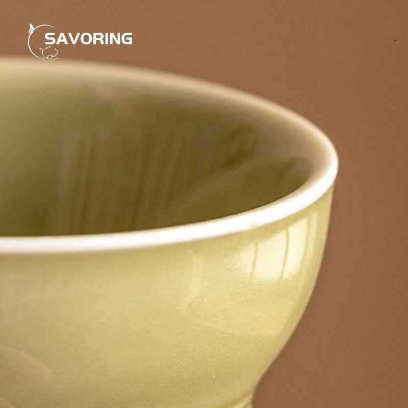 Yaozhou Kiln Tea Cup Puer Tea Mug Green Coffee Cups Teacup Chinese Ceremony Porcelain Gift Jingdezhen Bowl Tool Infusers Ceramic Y251125