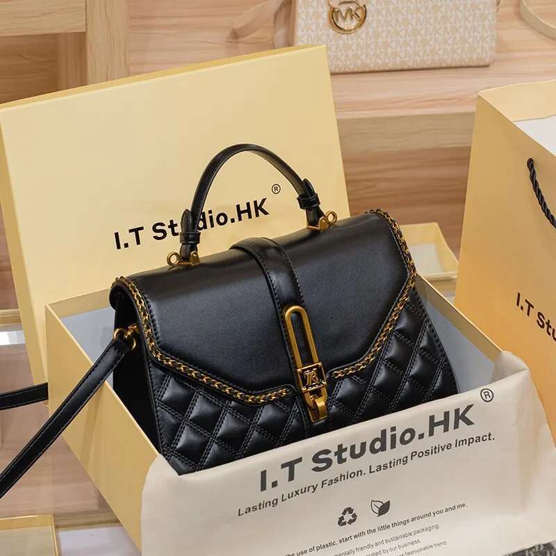 Women's Handbag Dia Grid Bag 2025 New Autumn And Winter High-End Feeling Light Explosive Single Shoulder Crossbody Ba