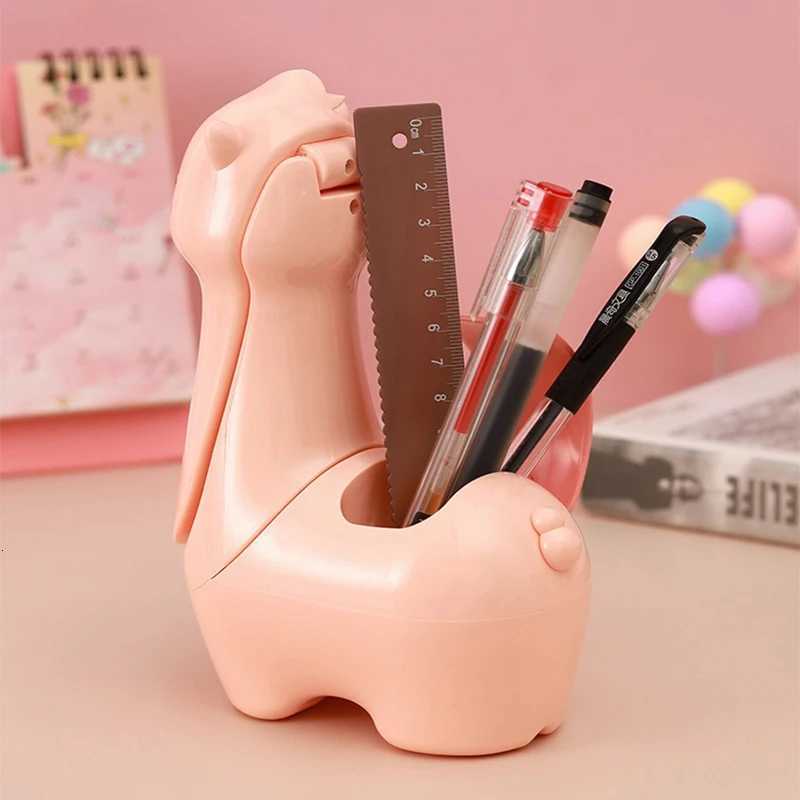 Creative Cute Alpaca Flexible LED Study Desk Lamp with Pen Holder Bedside Color Adjust Table Lamp for Kids Student RoomM251125