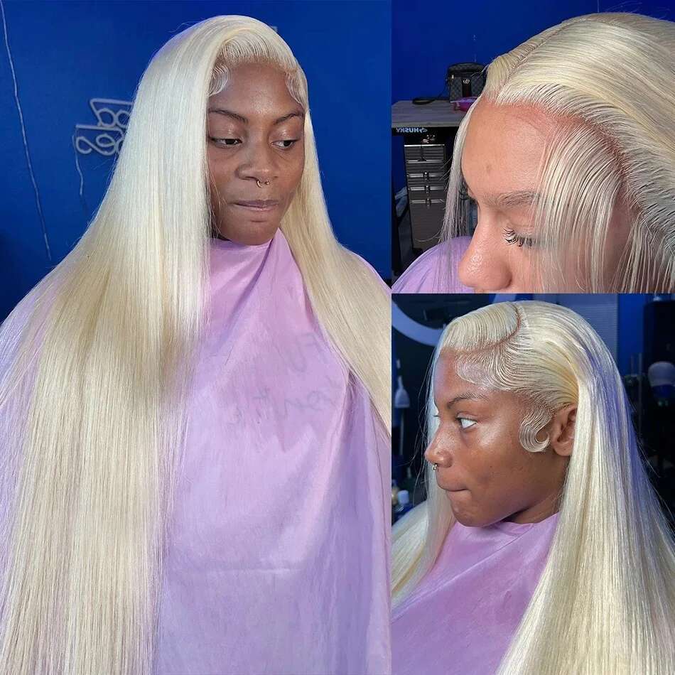613 Blonde Colored Hd Transparent Lace Frontal Wig Human Hair 13X6 13X4 Straight 200 Density For Women Brazilian Wigs