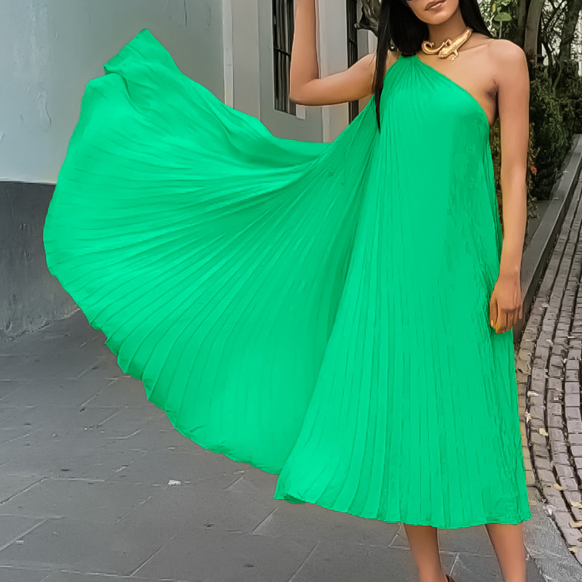 MU3165 High Quality Large Size Women's Suspender Backless Fashion Slim Fit Dress Female