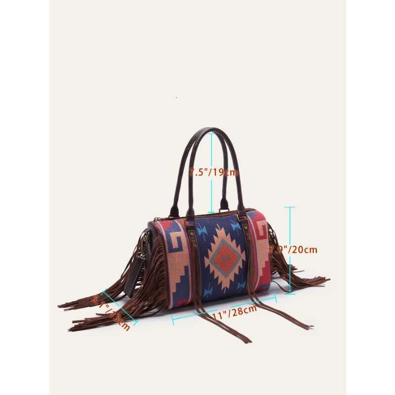 Designer Bag 2025 Bohemian Ethnic Style Cotton Linen Hand-Woven Tassel Decorated Women European American Retro Single Shoulder Crossbody Bag Luxury Ba