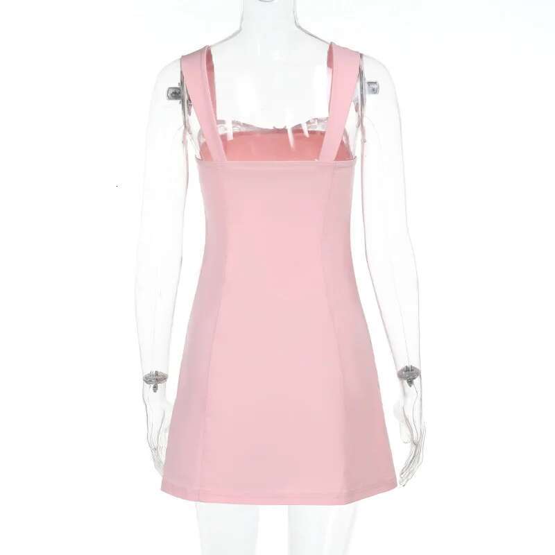Dongdumaoyi Townlike Waist Wrap A Line Dress Women Spaghetti Strap Mini Spring Summer Lace Side Backless Sexy Party Dresses