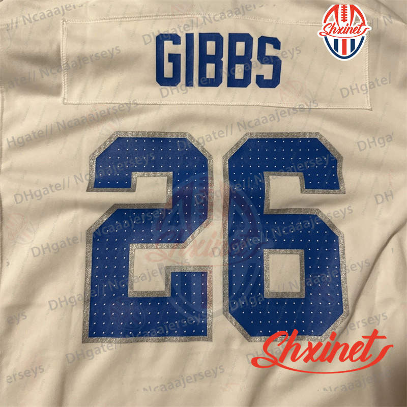 Mix Order 0 Gibbs 2025 Football Jersey 14 Amon-Ra St. Brown Jahmyr Jack Campbell Barry Sanders Jared Goff Jeff Okudah Johnson V-neck