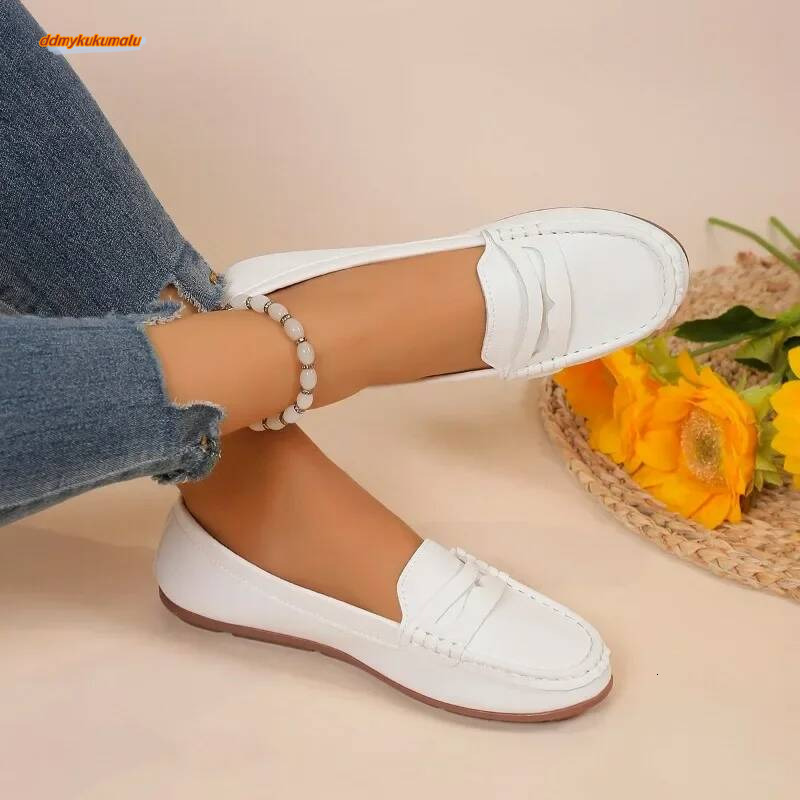 Ballet Stretch Knitted Loafers Women Shallow Flats Slip On Moccasin Single Cozy Work Shoes ddmykukumalu