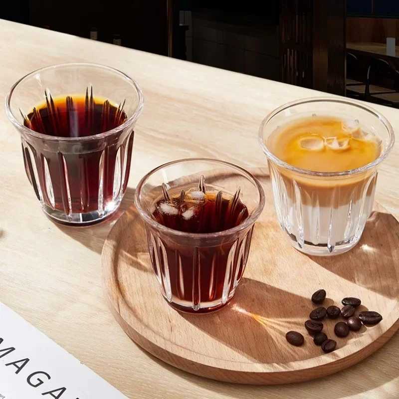 90/130/160/200ML Clear Glass Coffee Cup Heat-resistant Wedding Party Cocktail Beer Cup Breakfast Milk Cappuccino latt Glass Cup Y251125