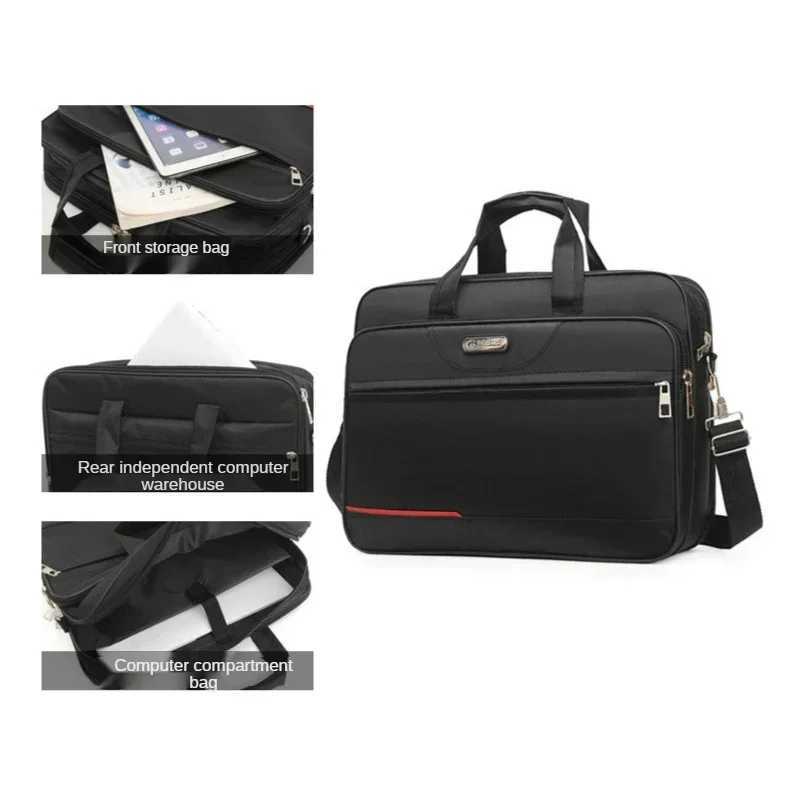 Oxford Cloth Laptop Bags Men Large Capacity Briefcase Business Travel Shoulder PouchT251125