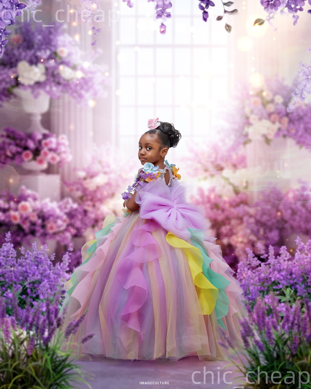 2026 Colorful Ball Gown Flower Girl Dresses Pearls Flowers Organza Little Girl Christmas Peageant Birthday Christening Tutu Dress Gowns ZJ4242