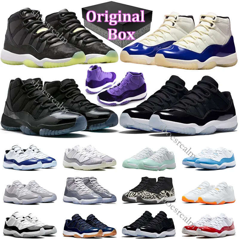 30-47 Original Box Designer 11 Basketball shoes Men Women 11s Sneakers Inner Beast Purple Rain Rare Gamma Blue Space Jam Black Volt Sports Mens Trainers