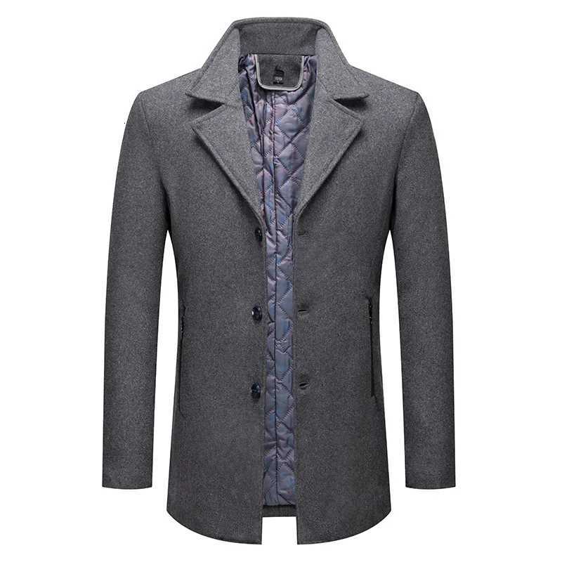 New Winter Men Cashmere Blazers Jackets Suits Coats Male Tailored Collar Overcoats Business Casual Woollen Trench Coats Size 4XLT251125