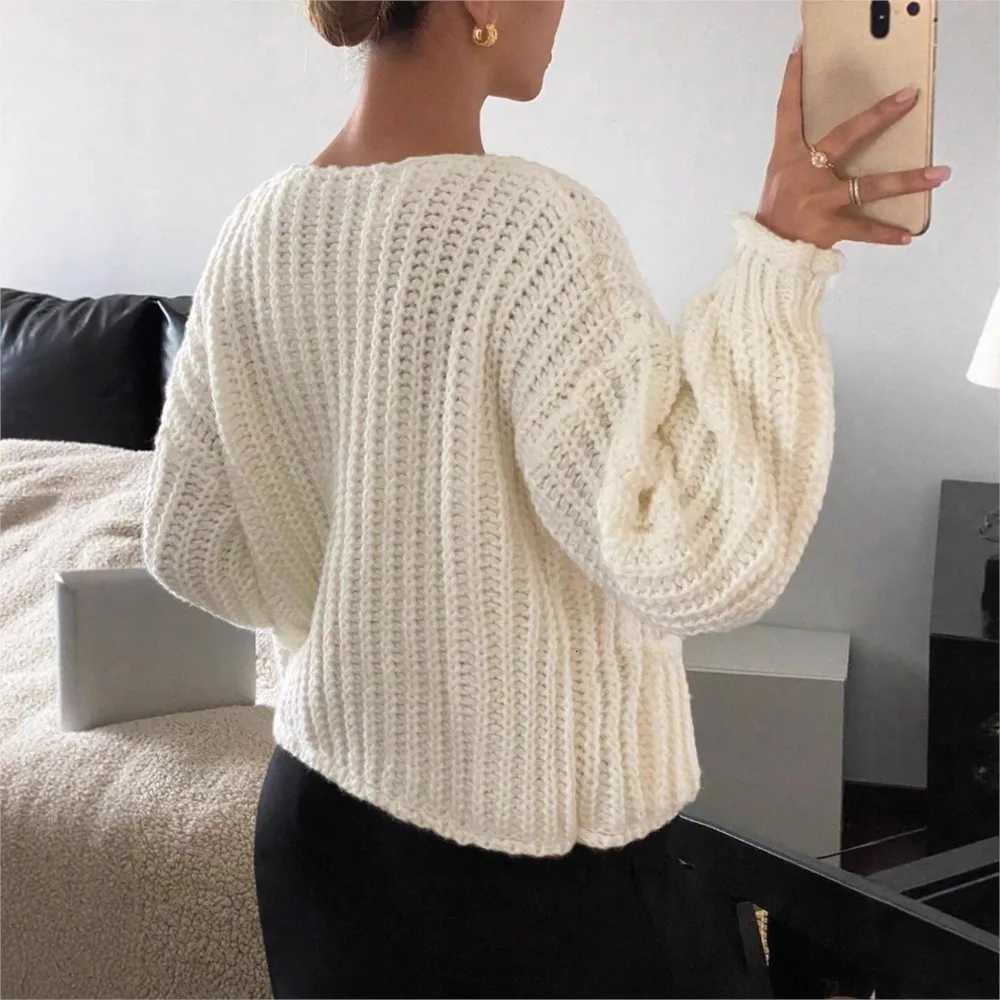 Womens Sweater Solid Color Casual Daily Cardigan Button Pocket Cardigan Sweater Women Comfortable All-match Loose Simple StyleT251125