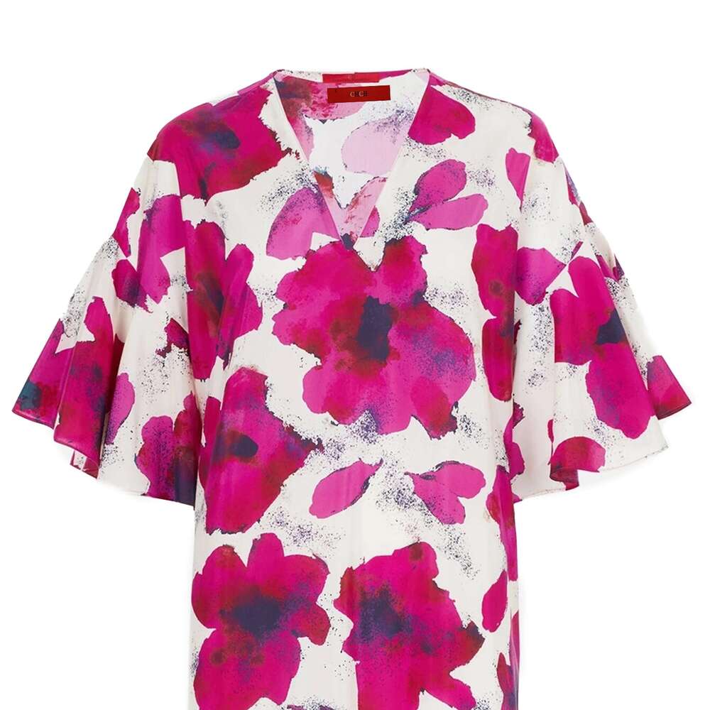CHCH 2024 Elegant Flower Maxi Dress Lady Fashion V-Neck High Waist Dresses Women Chic Street Robes
