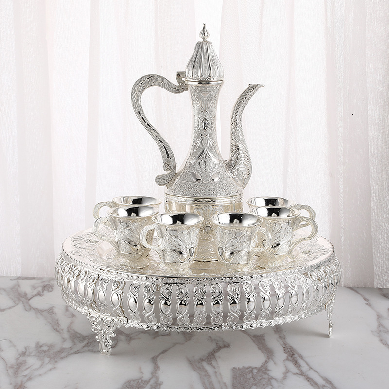 Peacock Silver-Plated Wine Pot Wine Set Grand Bazaar Film and Television Stage Shooting Props Dubai Same Style 251125