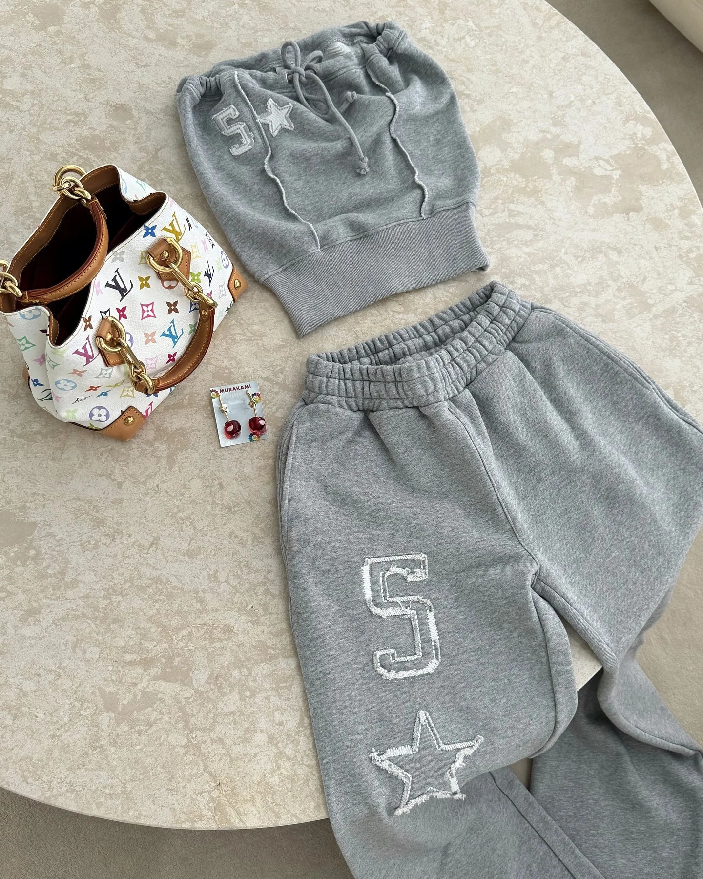 Y2k Summer Sportswear Set Womens Hip Hop Pattern Embroidered Strapless Top Harajuku Retro Casual Sexy Weight Loss Sweatshirt 250422