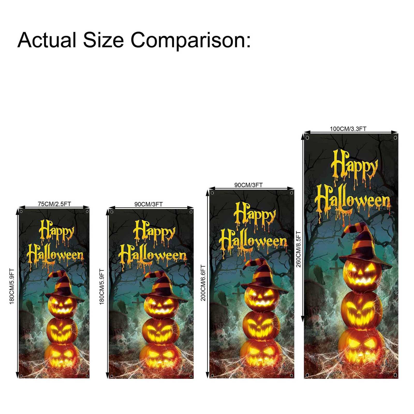 VIKAMA Santa Claus reindeer Christmas Day door curtain tapestry banner easy to install atmosphere decoration tapestryM251125