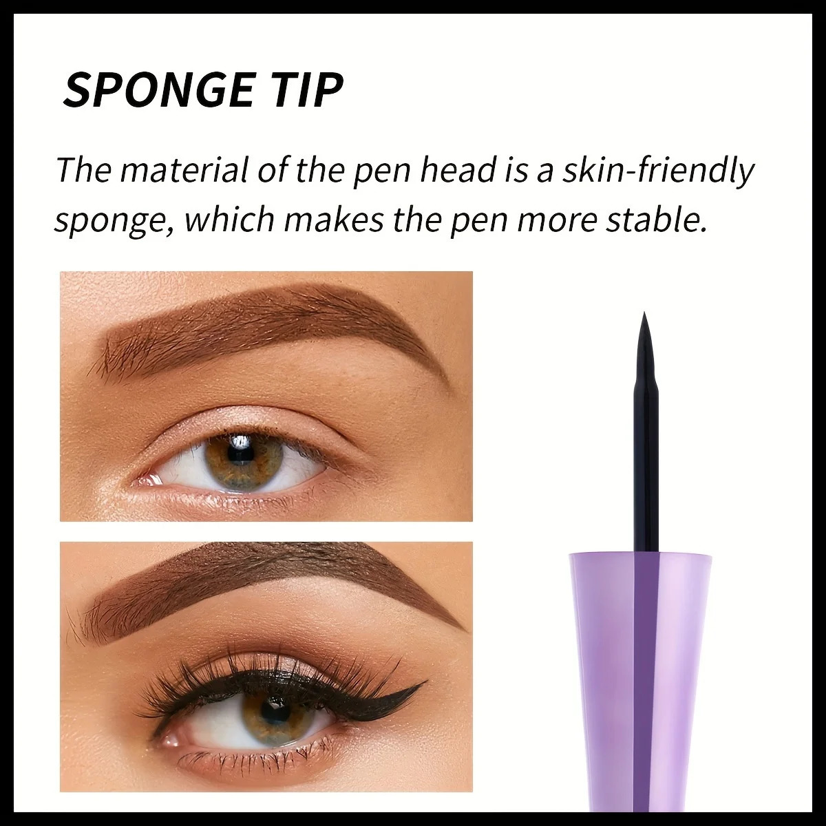 Stain free black fast drying eyeliner waterproof durable no bleach eye makeup 250418