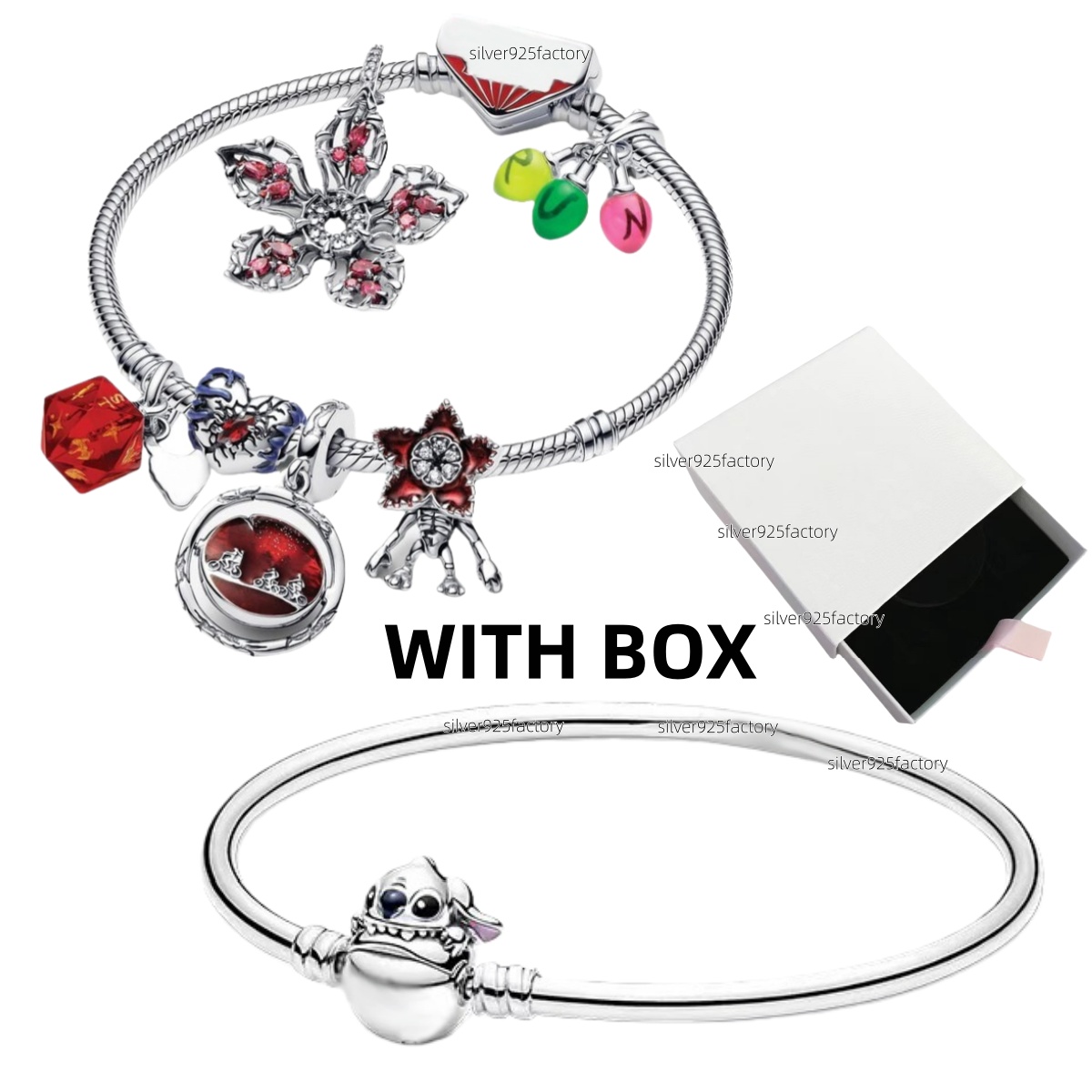 Designer bracelet for women Stranger Things Dangle Charm bracelets 925 silver high quality design jewelry boys girls Luxury Christmas Gifts with box