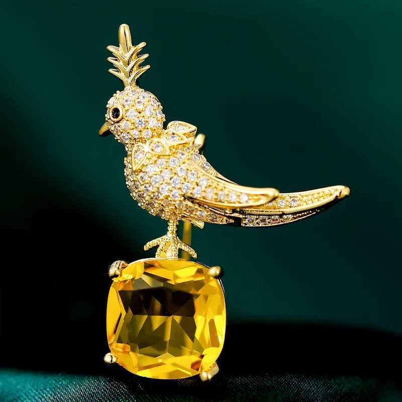fashion crystal stone bird brooch womens mens coat accessories pins J251125