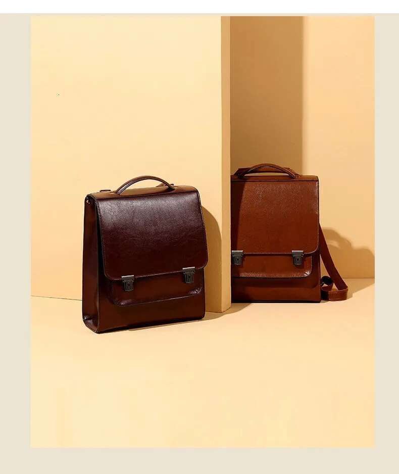 Designer bag 2024 new women's retro preppy handbag Fashion schoolbag multi-functional waterproof shoulder bag casual all-in-one backpack