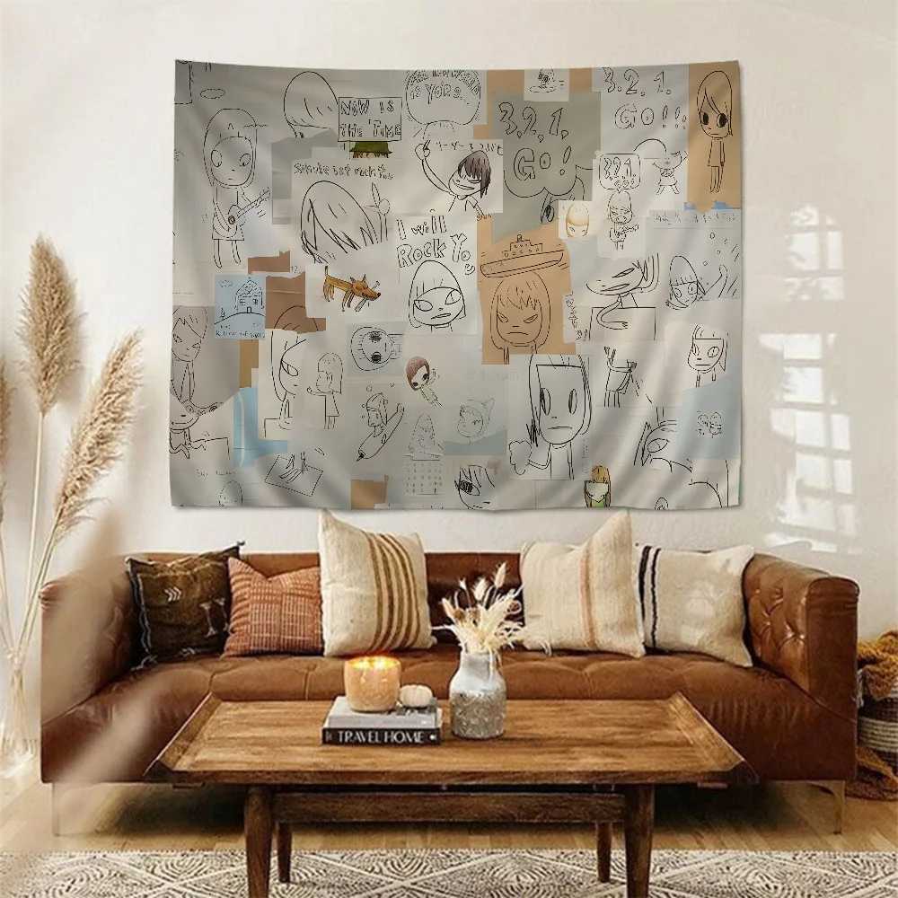 Yoshitomo Nara Anime Tapestry Art Science Fiction Room Home Decor Wall Art DecorM251125