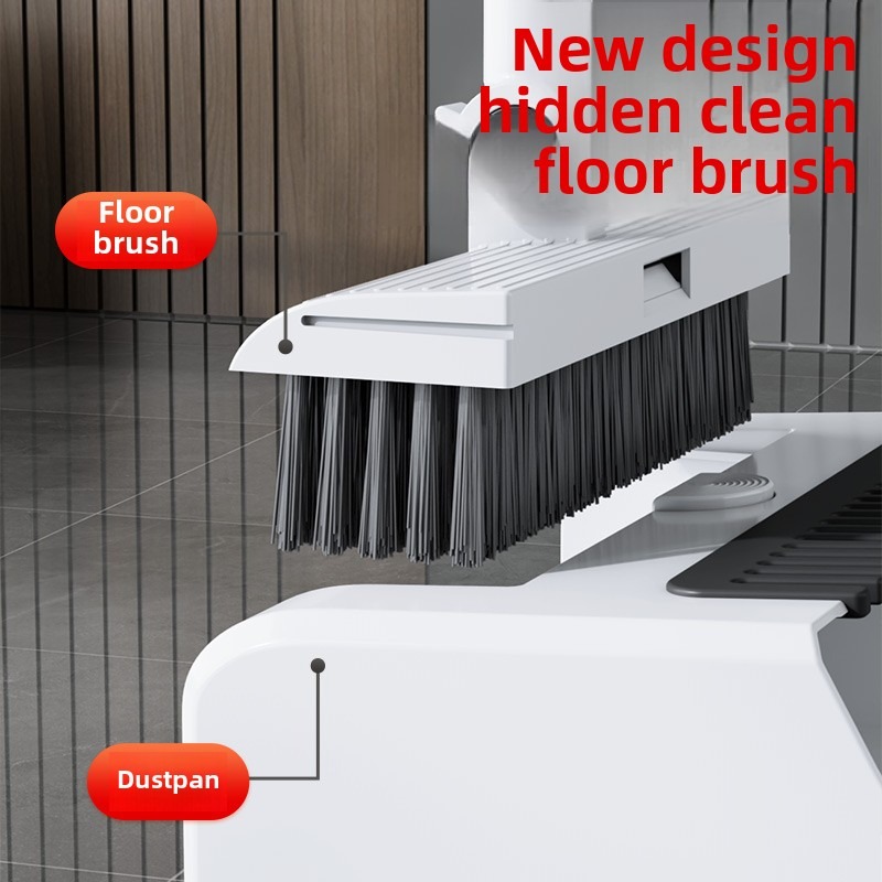 3 In 1 Broom Dustpan Floor Brush Set Indoor Non-stick Hair Long Handle Thickened Broom With Stand Up Dustpan Combo Set Home Clean Tools