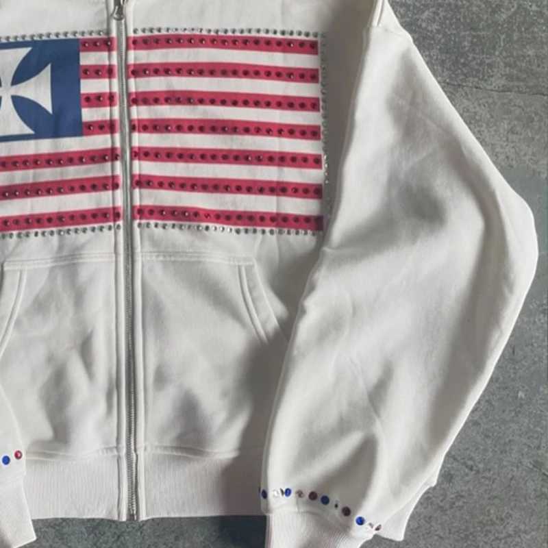 Autumn/Winter New Minimalist Design Color Collision Pattern Womens Hoodie Harajuku Y2K Loose Zipper Sweater w250425