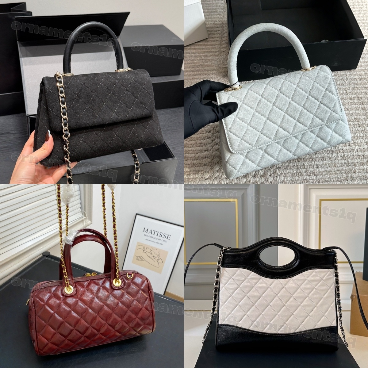 Designer Handbag High Quality Suede / Leather with Shoulder Strap Diamond Patterned Classic Bag with Handle Elegant Fashionable Womens Luxury Tote Handbags