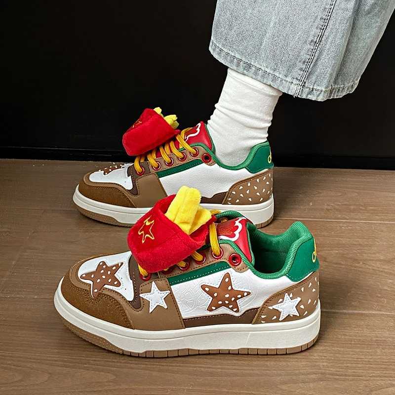 Men Platform Sneakers Personali Fries Design Skateboard Casual Sports Shoes Cfortable Trainers Lace Up Sneakers For Couple Y251125