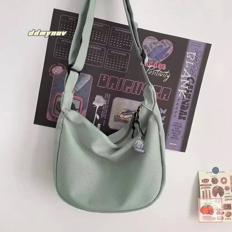 Shoulder Solid Haruku All-match Simple Multifunction Handbags Large Capacity Crossbody Bags for Women Teens Purse ddmynov