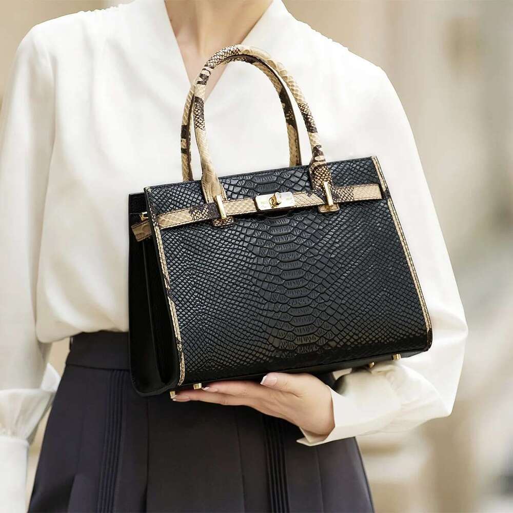 Designer Bag ZOOLER Brand Elegant Single Shoulder Bag Business Women Black Animal Pattern Purses High End#Yc350