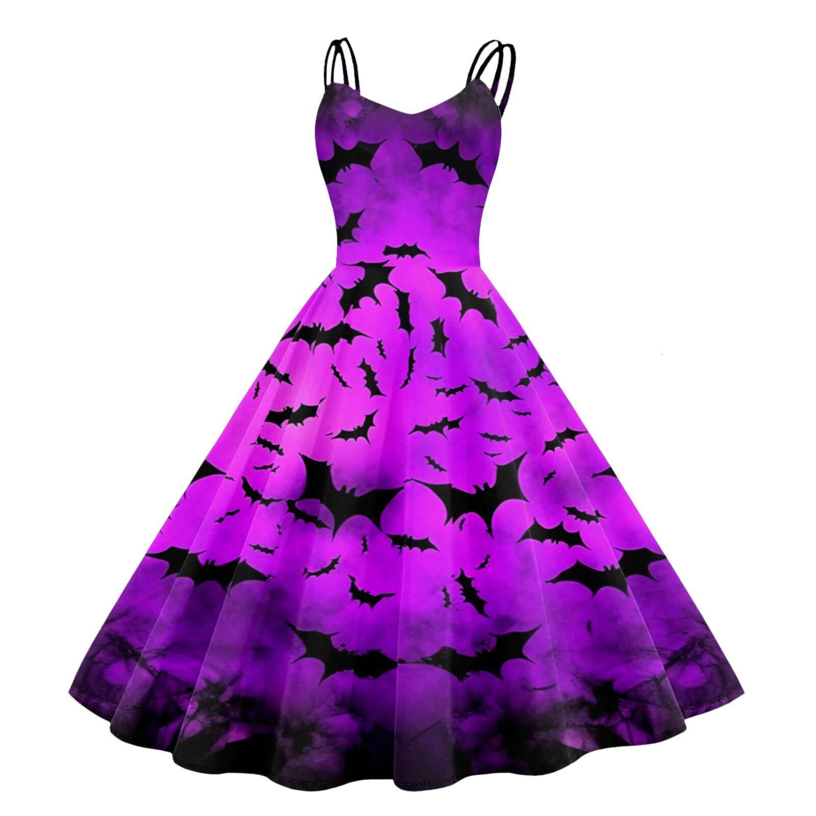Dongdumaoyi Halloween Fancy Skeleton Rose Print Women Dress Girl Carnival S Party Dresses Female Goth Costume Rockabilly Vestidos