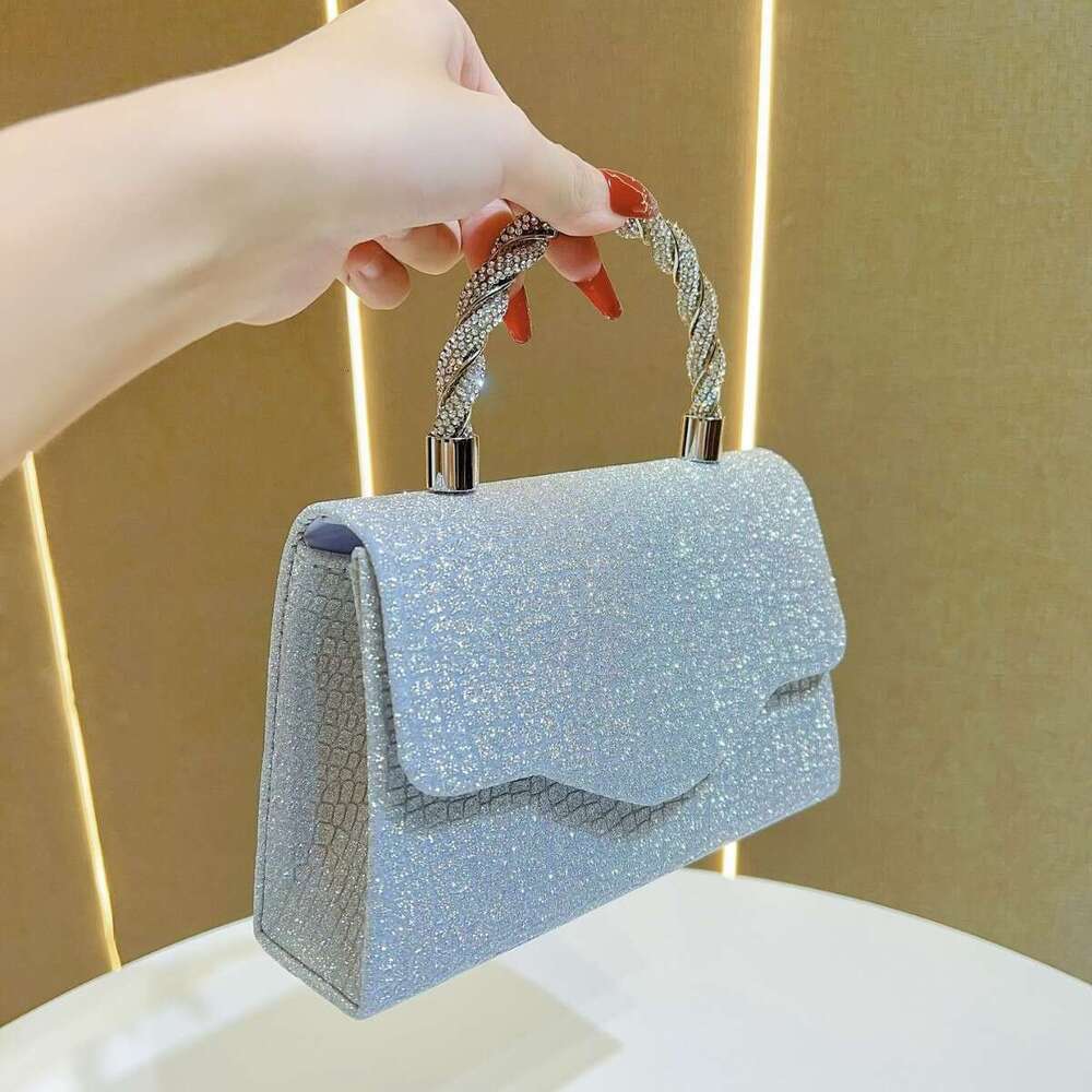 Korean Dia Banquet European American Women's Shiny Handbag, KTV Princess Dress Bag, 2025 New Style, Unique and Elegant Clothing