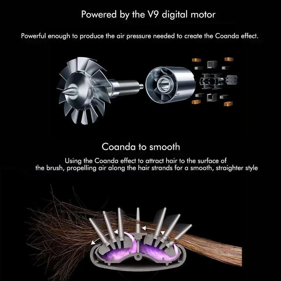 New 5 in1 Curling Iron Straightener With Brush Hairdryer Dryer Hair Multi Styler