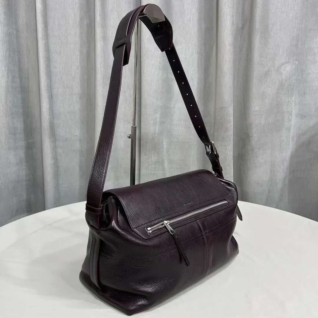 Brand Original Messenger First Layer Vegetable Tanned Cowhide Motorcycle Men And Women Crossbody Shoulder Bag