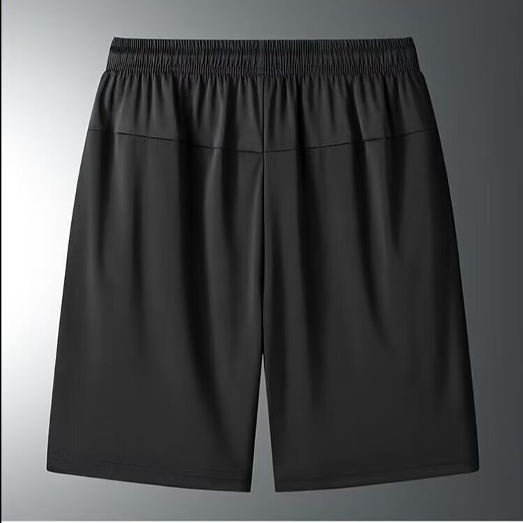 Sports men's summer thin cropped straight leg loose large shorts, running and fitness pants, speed dry ice silk pants