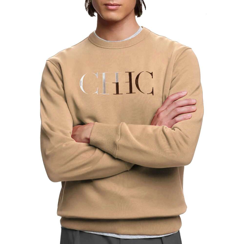 CHCH New Men's Casual Sweatshirts Embroidery Pullover Solid Tops Fashion Streetwear Men Hoodies