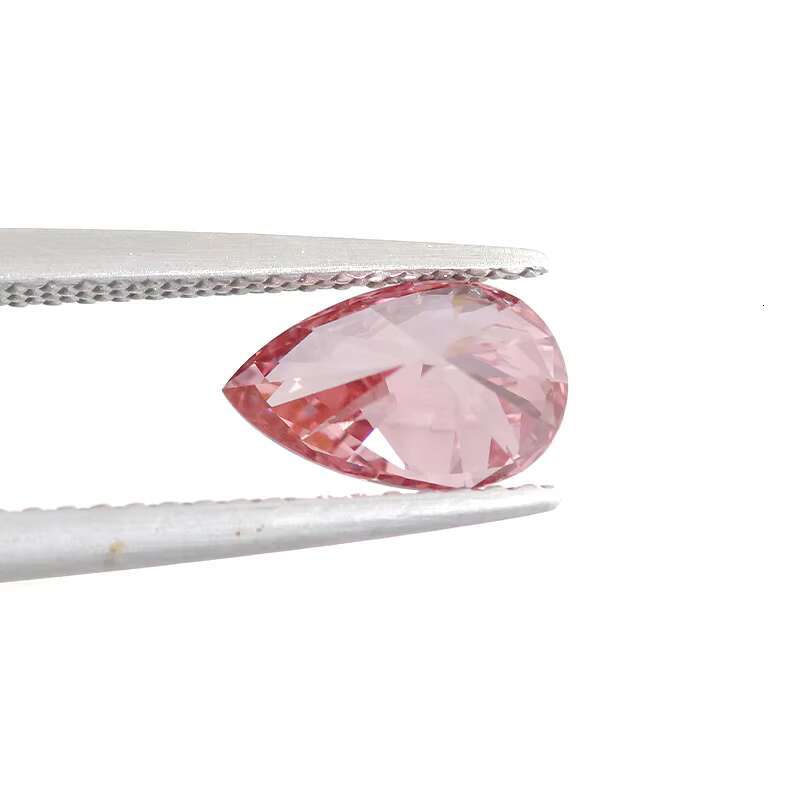 Real Lab Grown Diamond Loose Pink Diamonds VVS-SI 1-4 CT Pear Cut in Stock From China for Jewelry Making
