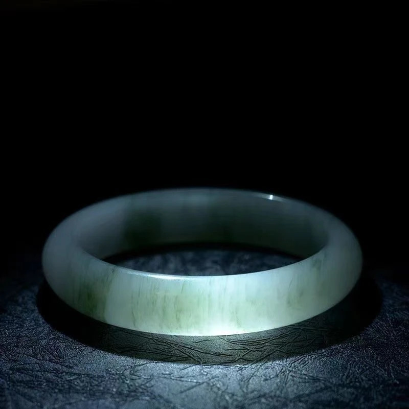 Tianshan Cui Bracelet Duocui Chinese-style Positive Circle Natural Floating Jade Fashionable and Versatile Womens Models 250424