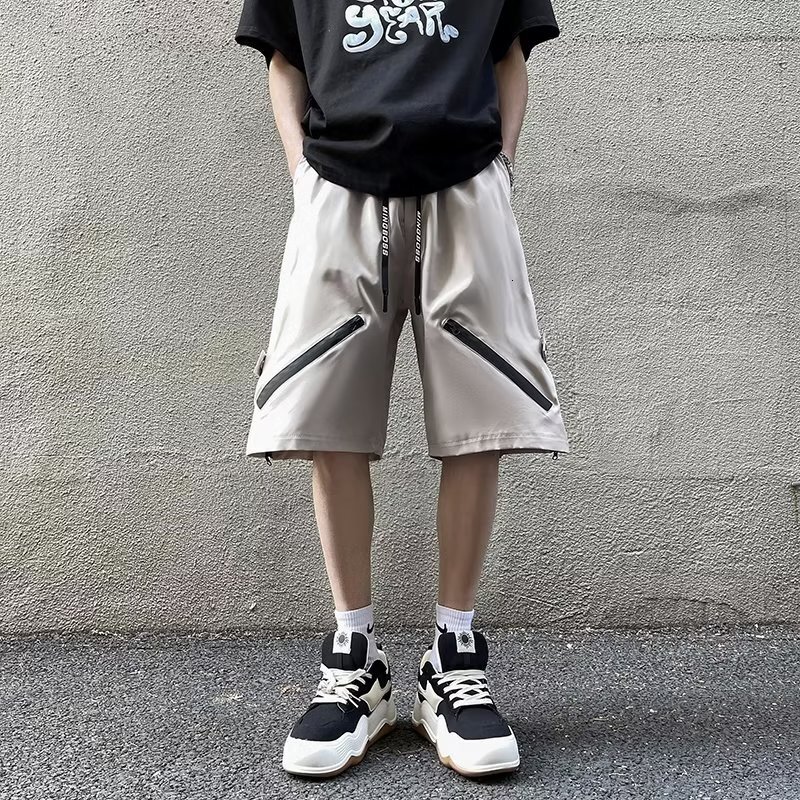 Summer functional charging shorts men's thin loose sports five quarter trendy brand American ins high street casual pants