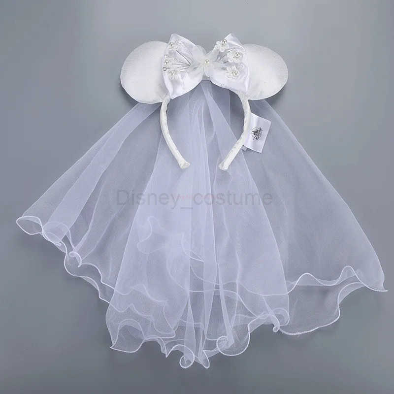 Disney Mickey Ears Ariel Princess Disney Beauty Fashion Bow Headband Holiday Party Decoration Headwear Girl Toy Gifts X250425