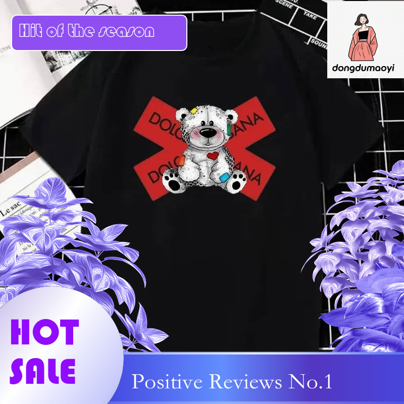 Dongdumaoyi New Women S Fashion T Shirt Summer Letters Printed Short Sleeved Plus Size Casual Breathable Loose