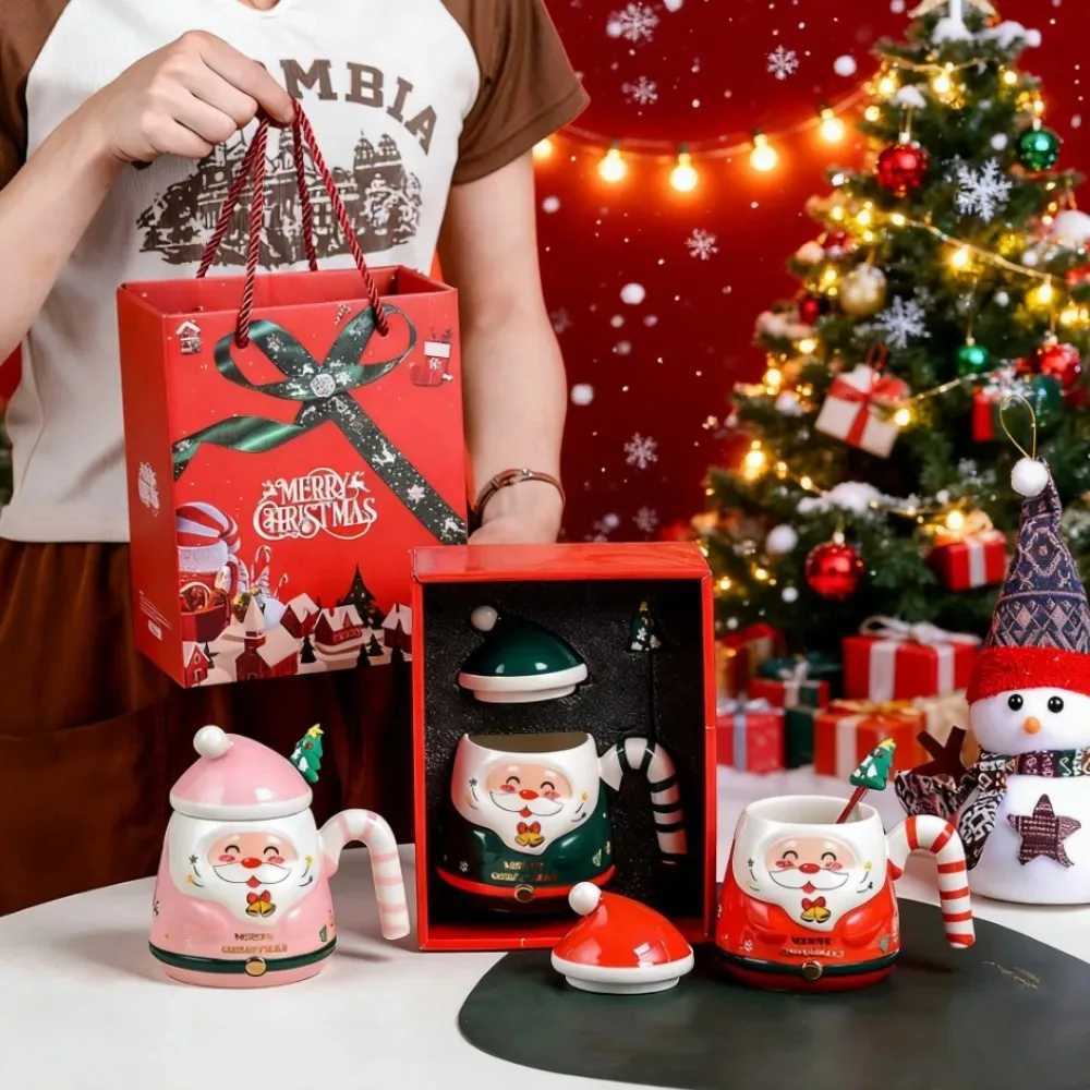 Creative Santa Claus mug gift box Christmas gifts ceramic cups souvenirs water cups holiday presents New Y251125