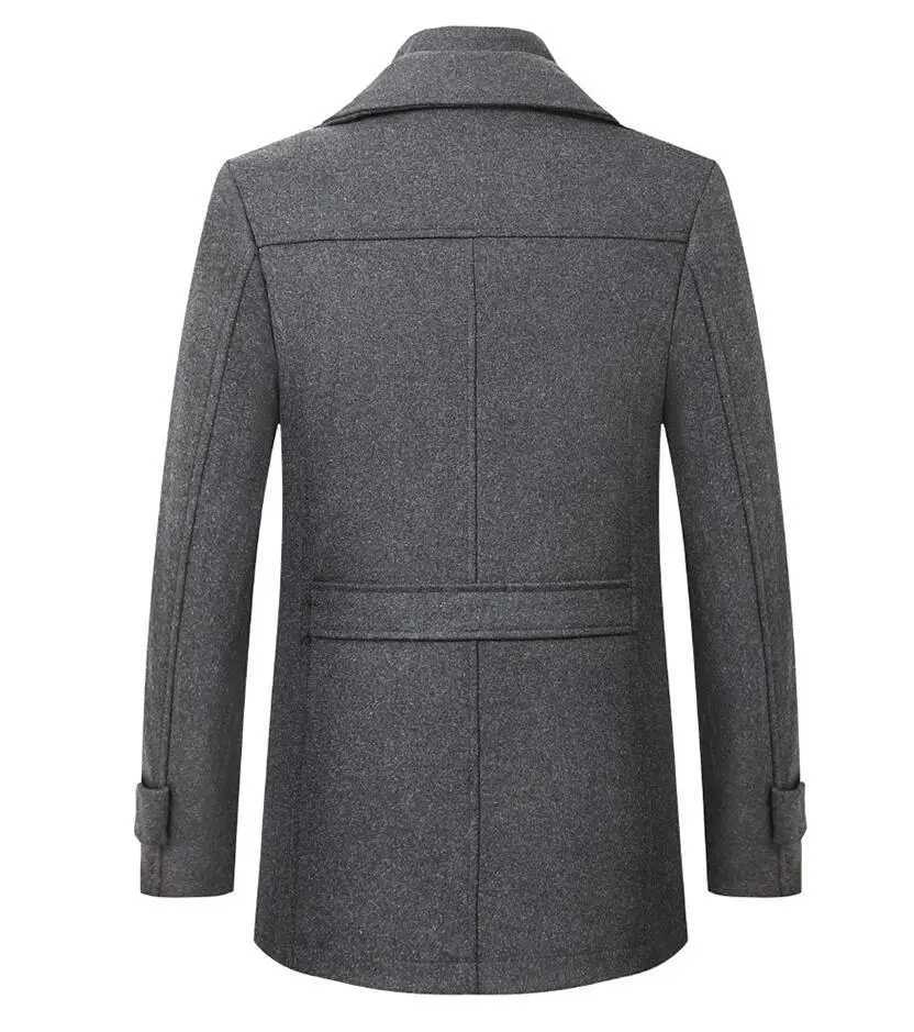New 2025 Woolen Coat Mens Business Casual Fashionable Thickened Warm Extra Trendy Flow Fashion JacketT251125