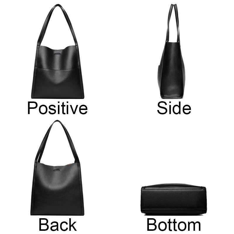 100% cowhide handbag womens genuine leather shoulder bag natural high-quality cowhide cross body large capacity messenger bag W250421
